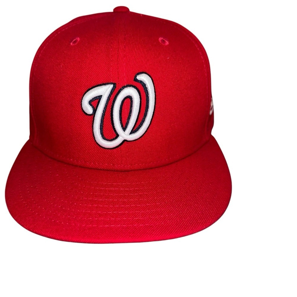 Washington Nationals Red Hat New Era 59Fifty On Field Fitted 7 1/8 Baseball  MLB